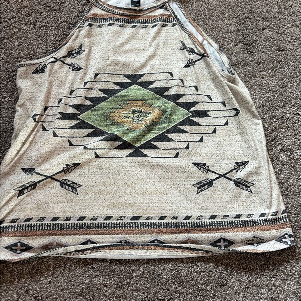 Tribal Print Sleeveless Top